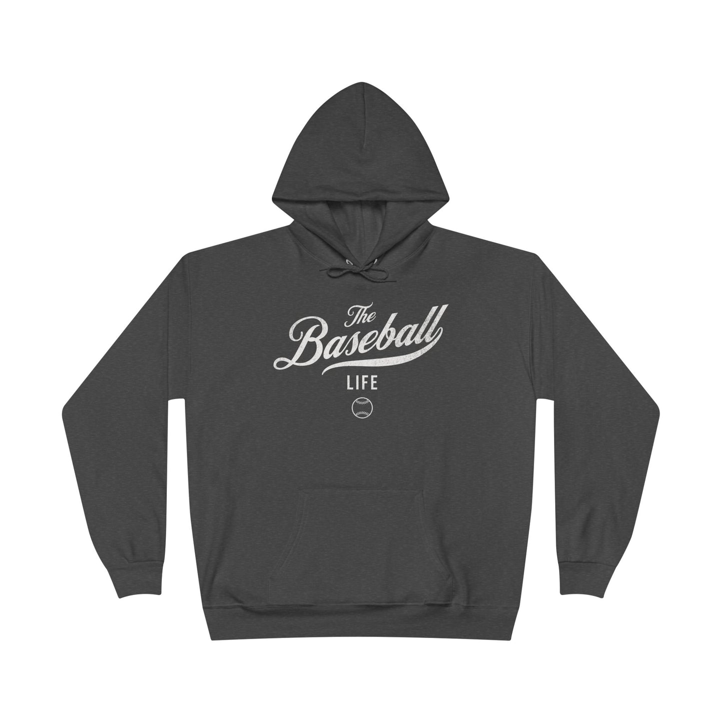 The Baseball Life Hoodie w/Grommets_White Print