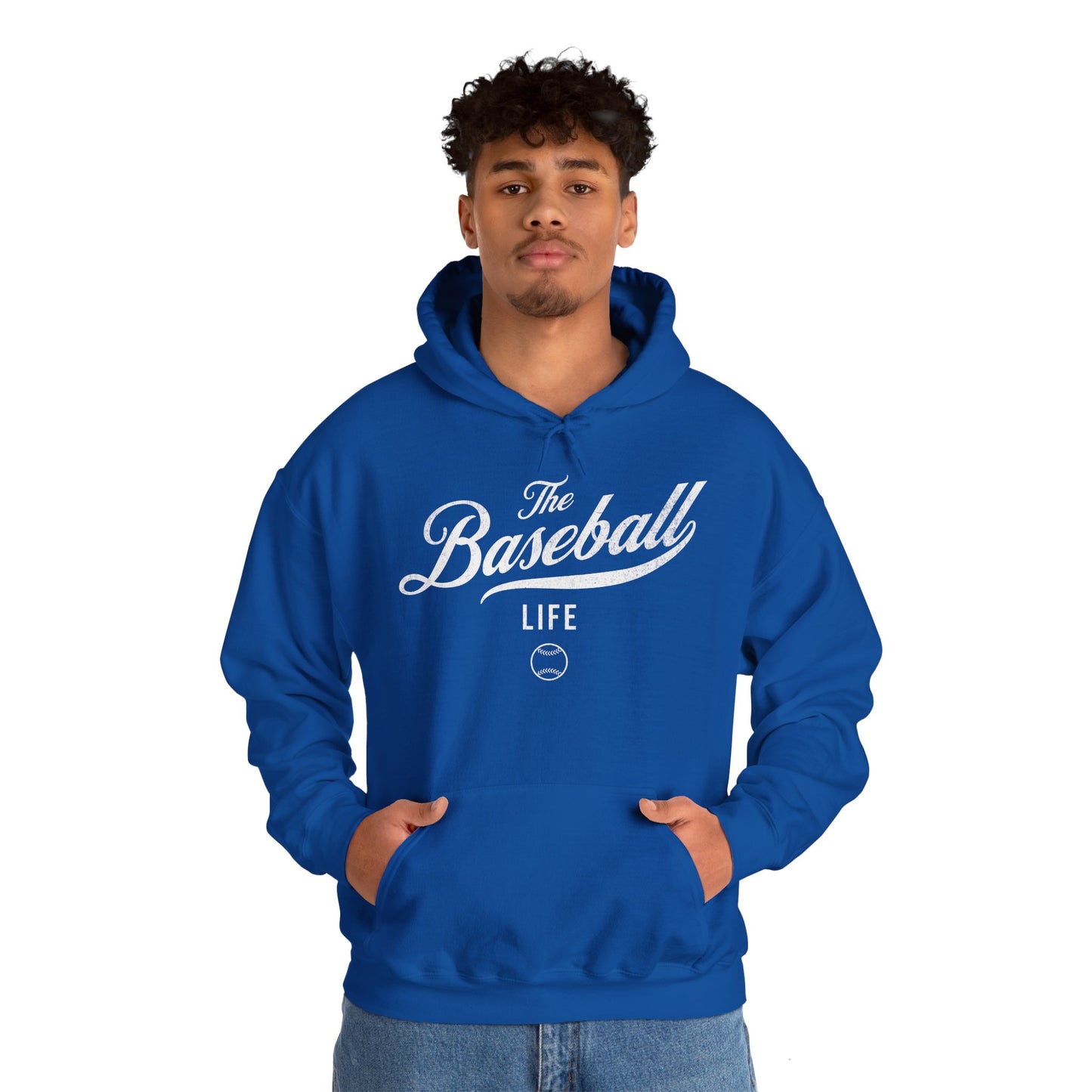 The Baseball Life Hoodie_White Print