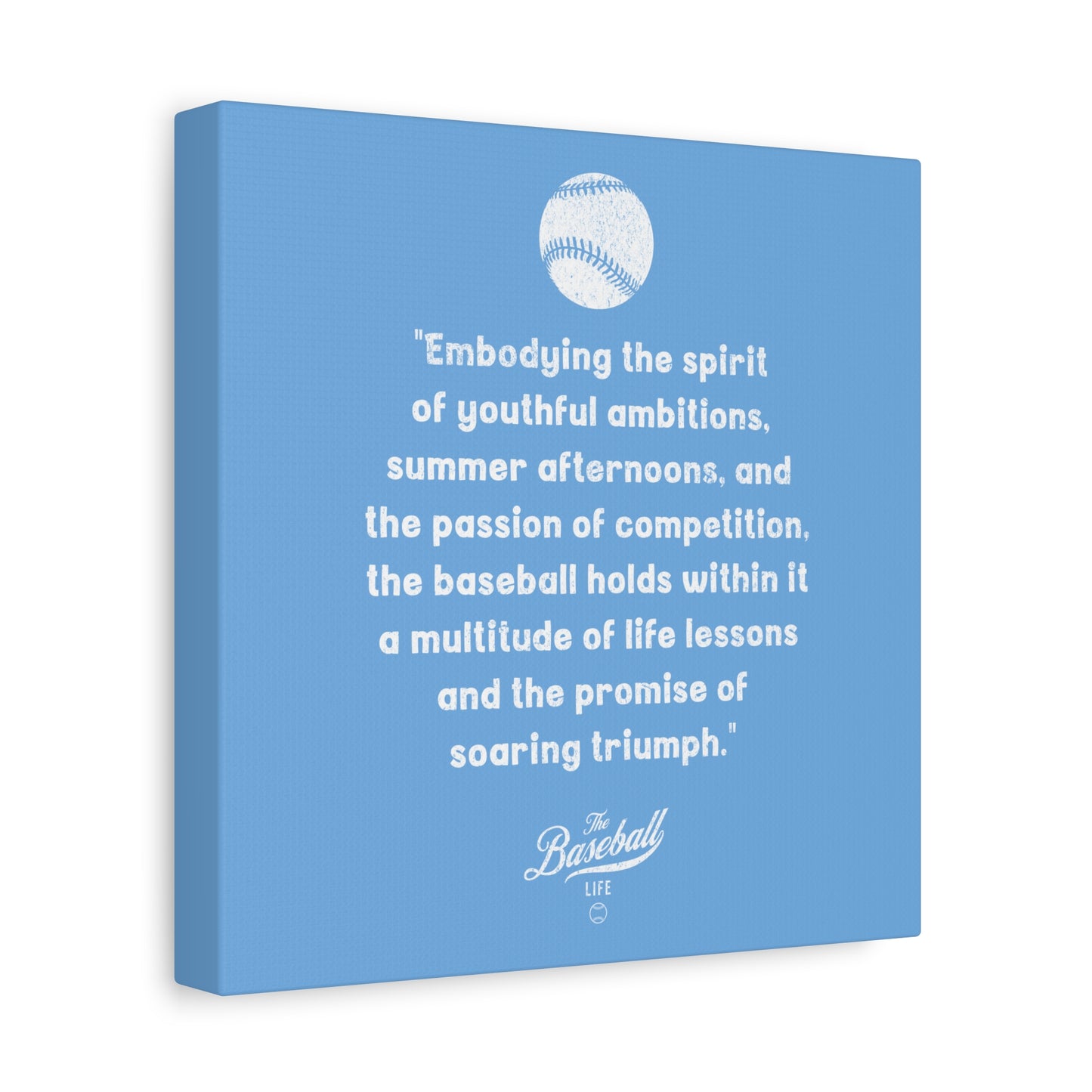 The Baseball Life "Verse" Wall Art Canvas_Carolina Blue