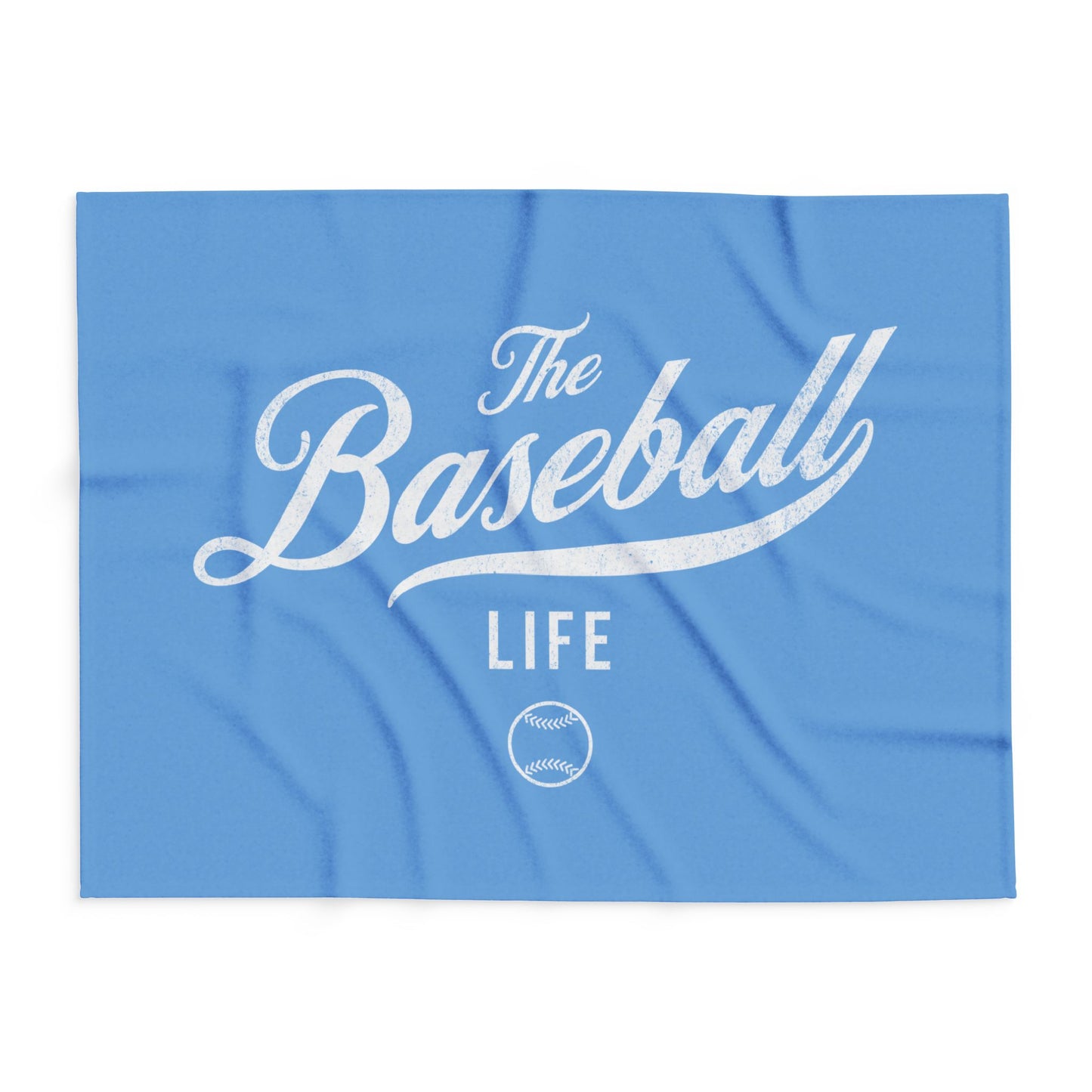 Fleece Blanket_Carolina Blue w White Print