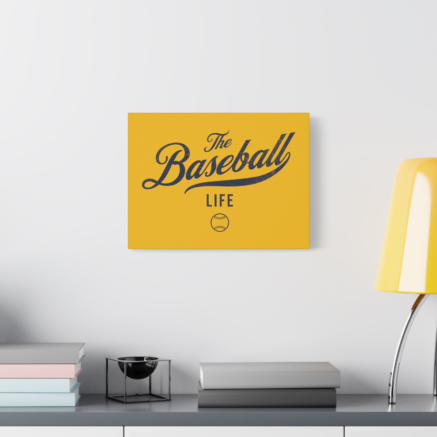 Wall Art Canvas_Yellow Gold w Navy