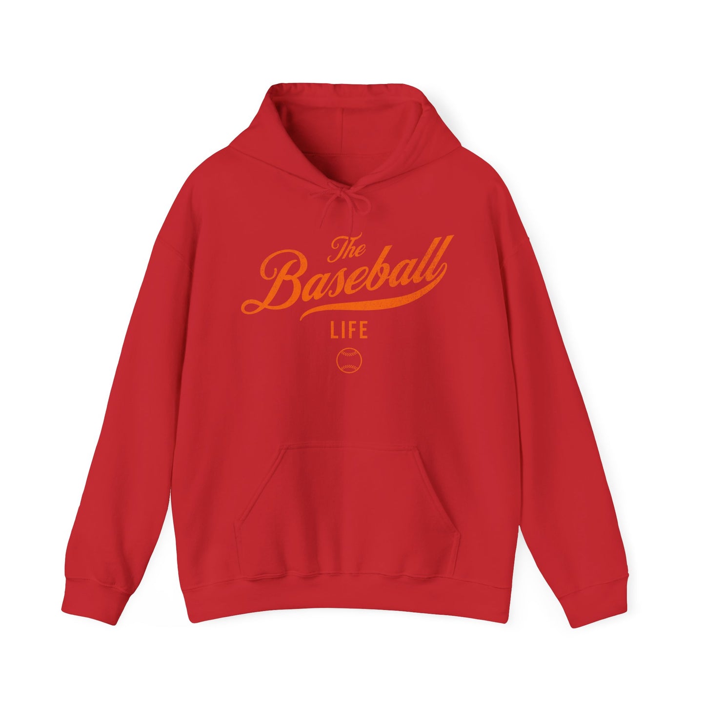 The Baseball Life Hoodie_Orange Print