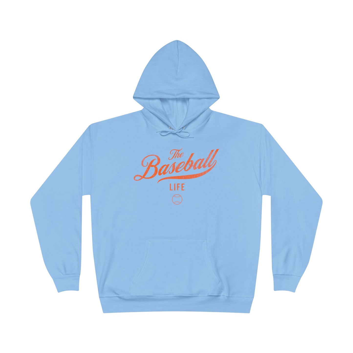The Baseball Life Hoodie w/Grommets_Orange Print