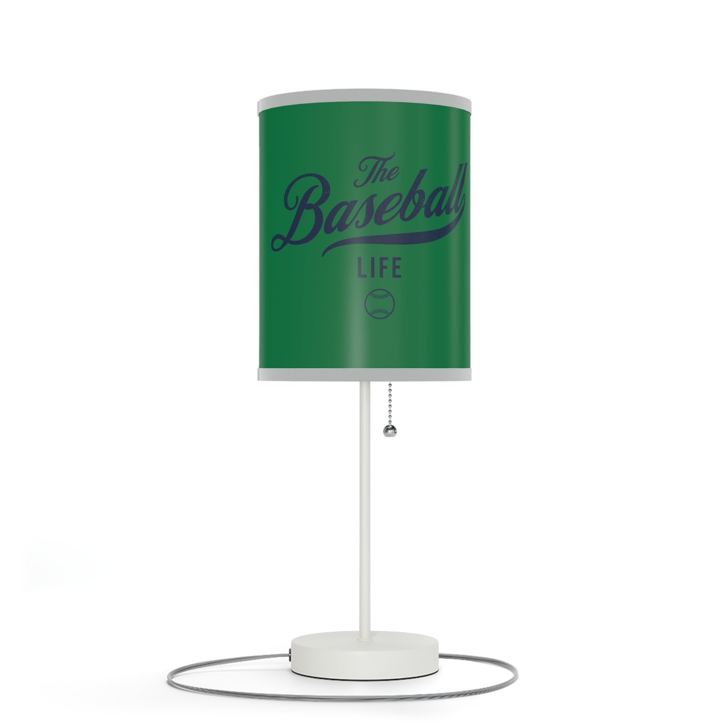 Table Lamp_Green w Navy Print