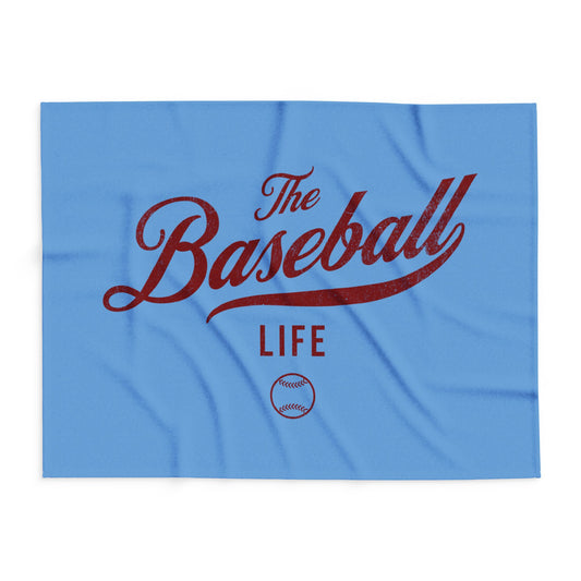 Fleece Blanket_Carolina Blue w Maroon Print