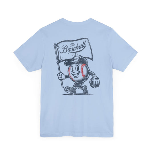 Mr. Baseball Mascot Flying Flag T-Shirt