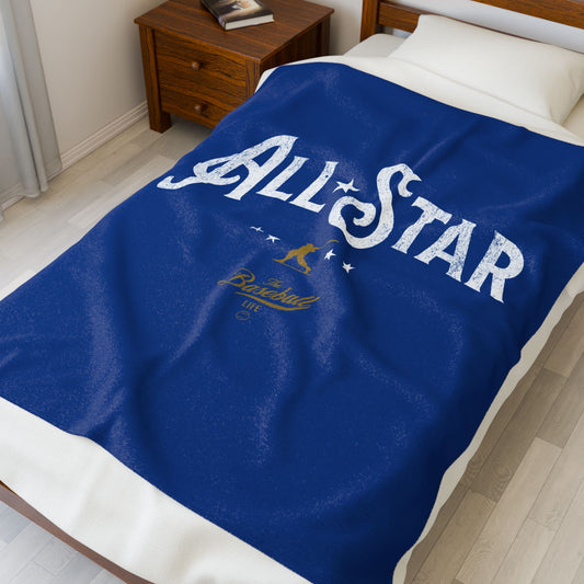 Velveteen Plush Blanket_All-Star_Royal Blue