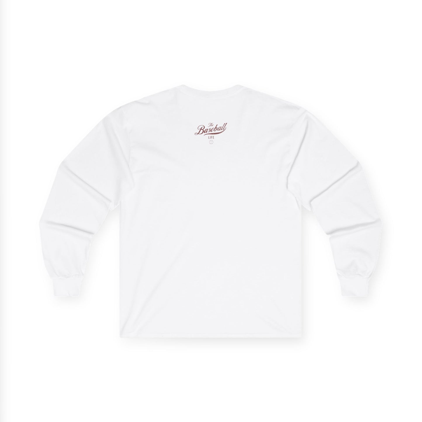 The Baseball Life Long Sleeve T-Shirt_Maroon Print