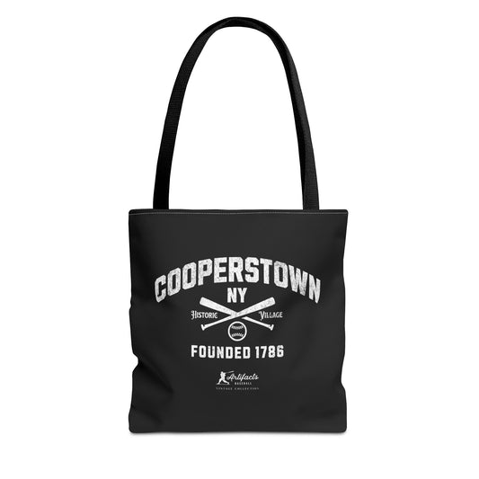Cooperstown, NY Tote Bag_Black w White Print