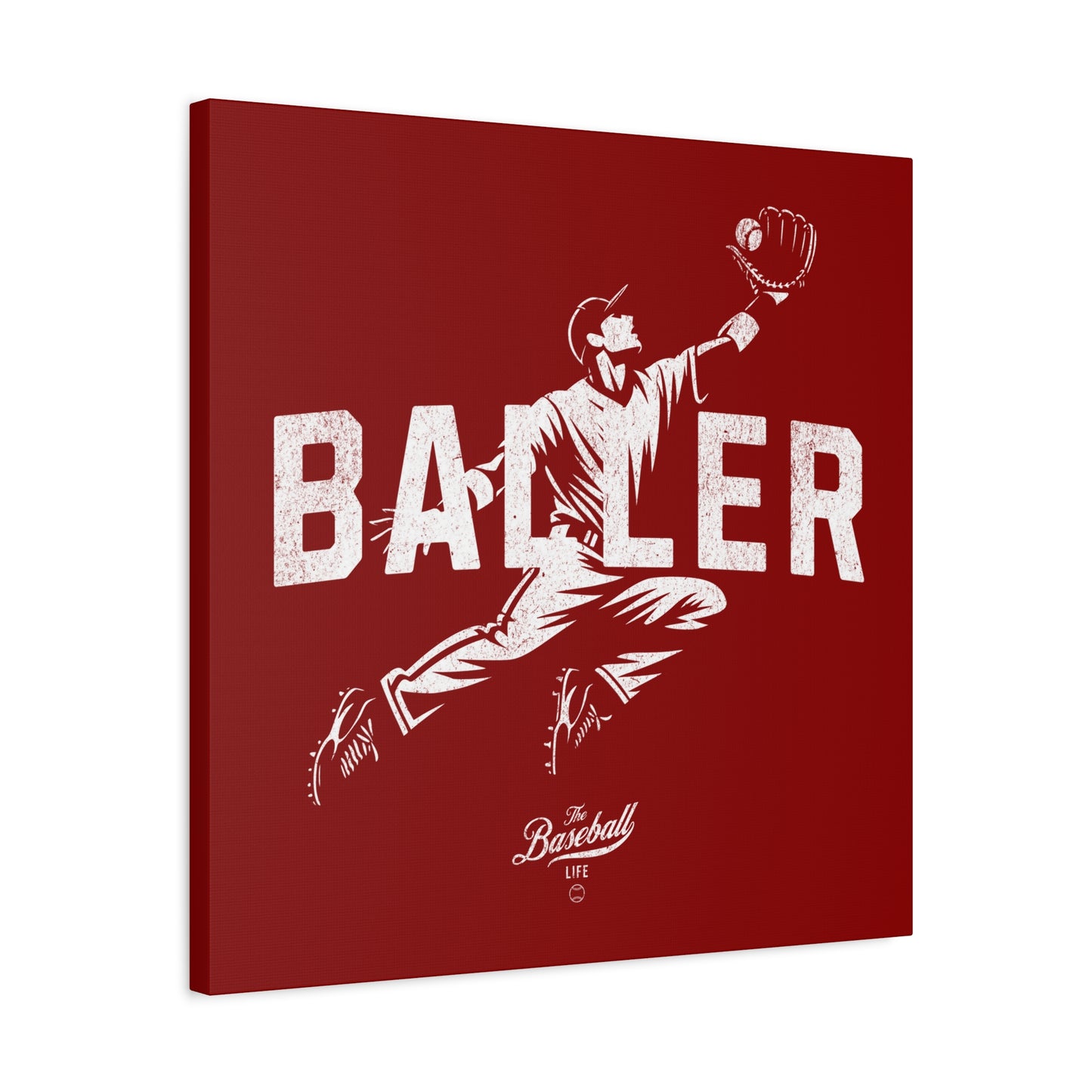 Baller Wall Art Canvas_Cardinal Red