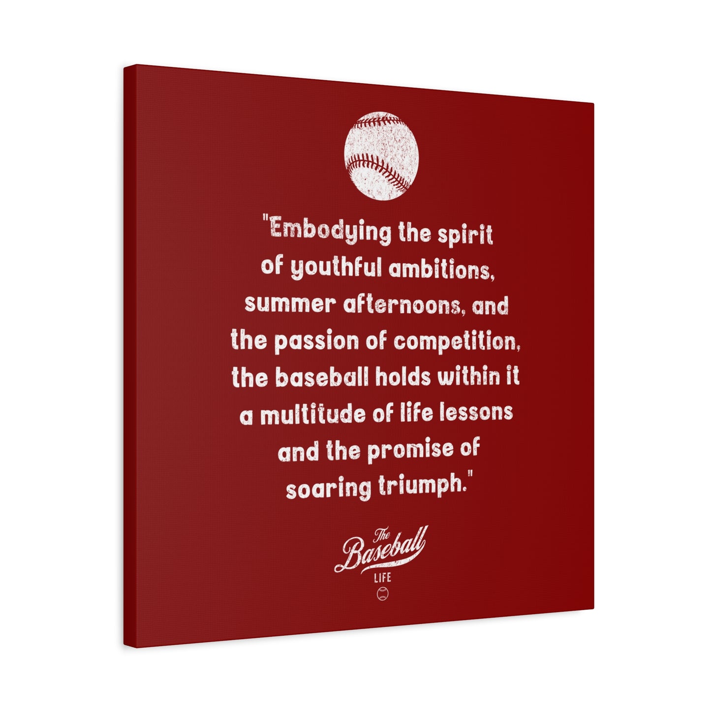 The Baseball Life "Verse" Wall Art Canvas_Cardinal Red