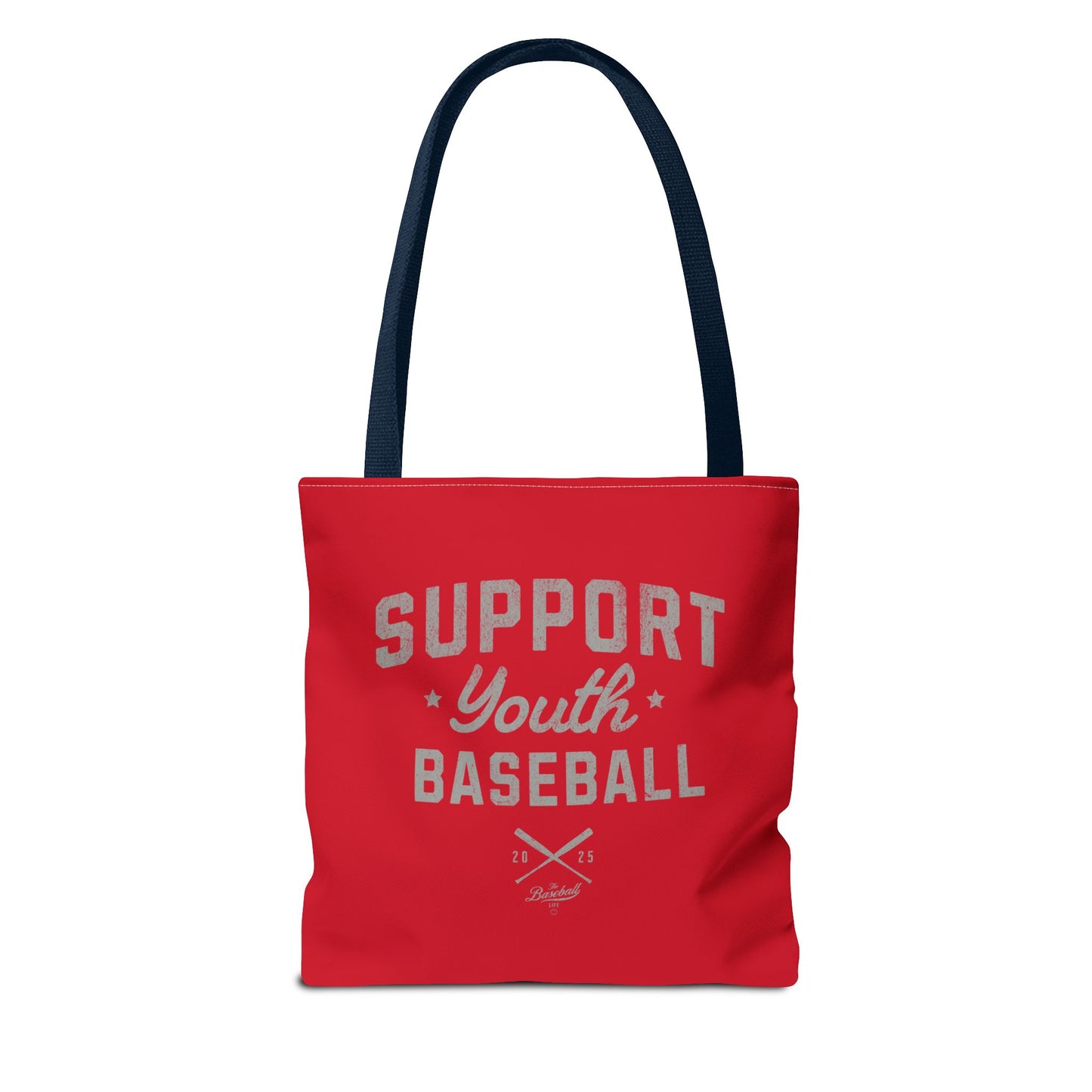 Support Youth Baseball Tote Bag_Red
