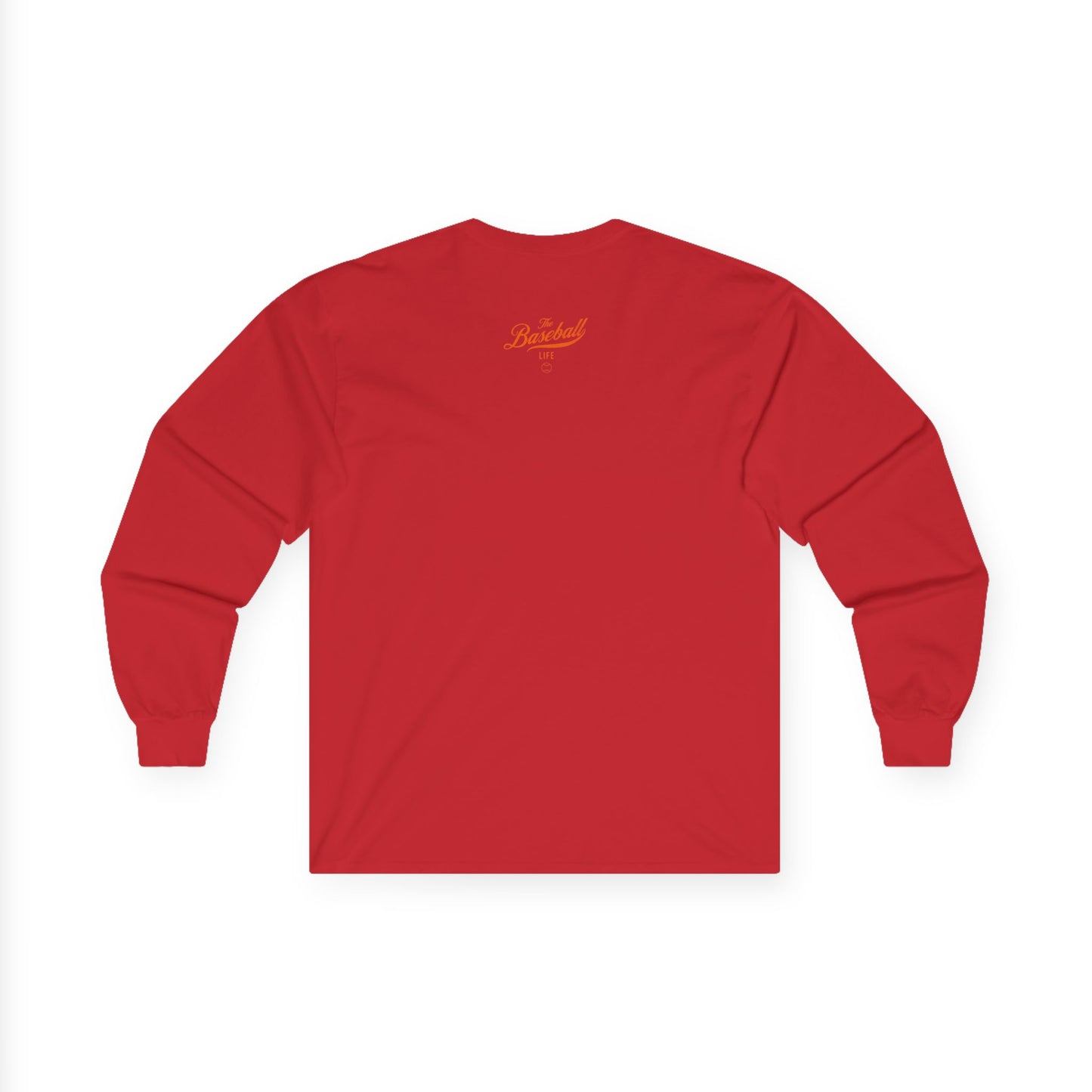 The Baseball Life Long Sleeve T-Shirt_Orange Print