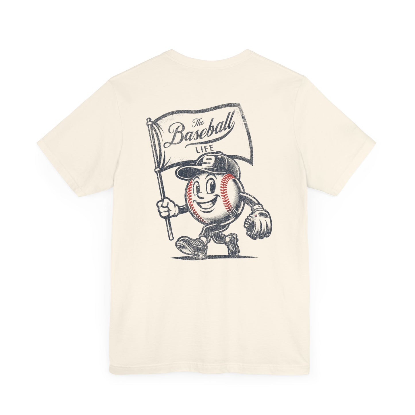 Mr. Baseball Mascot Flying Flag T-Shirt