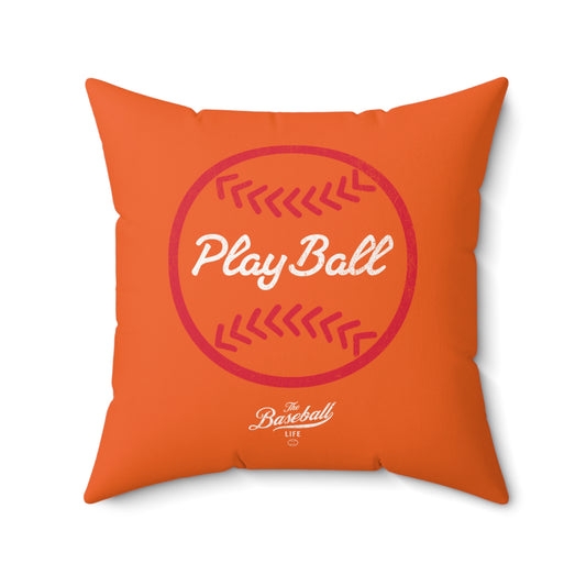 Accent Pillow_Play Ball Graphic Baseball_Orange
