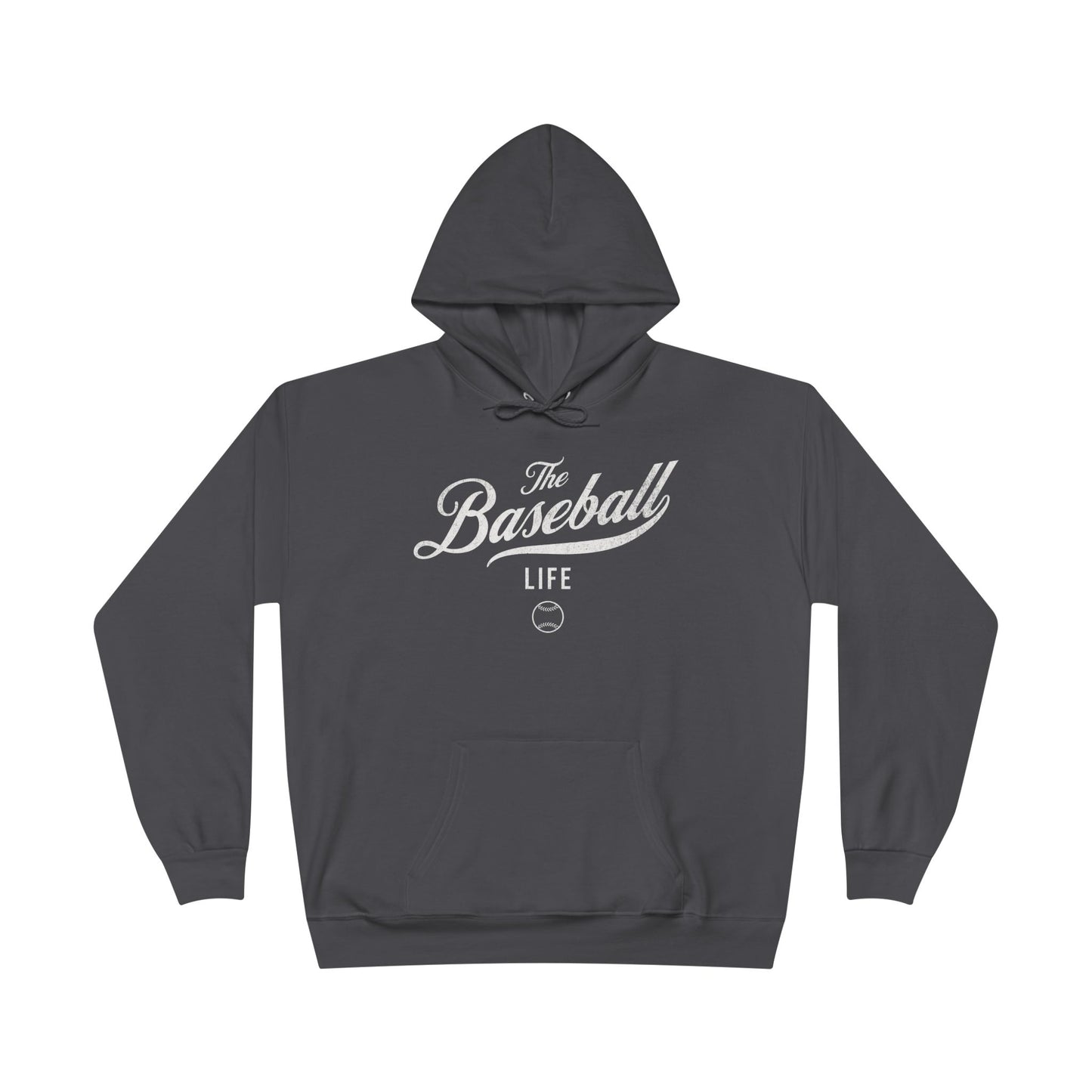 The Baseball Life Hoodie w/Grommets_White Print