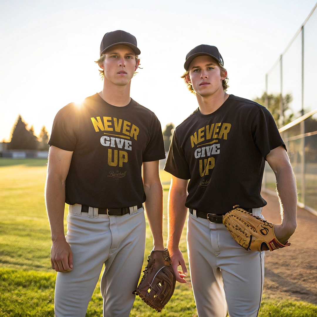 Never Give Up Baseball T-Shirt