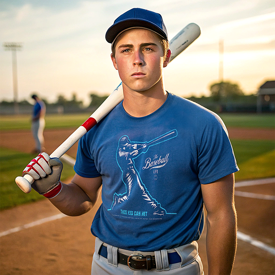 This Kid Can Hit Reversed Baseball T-Shirt