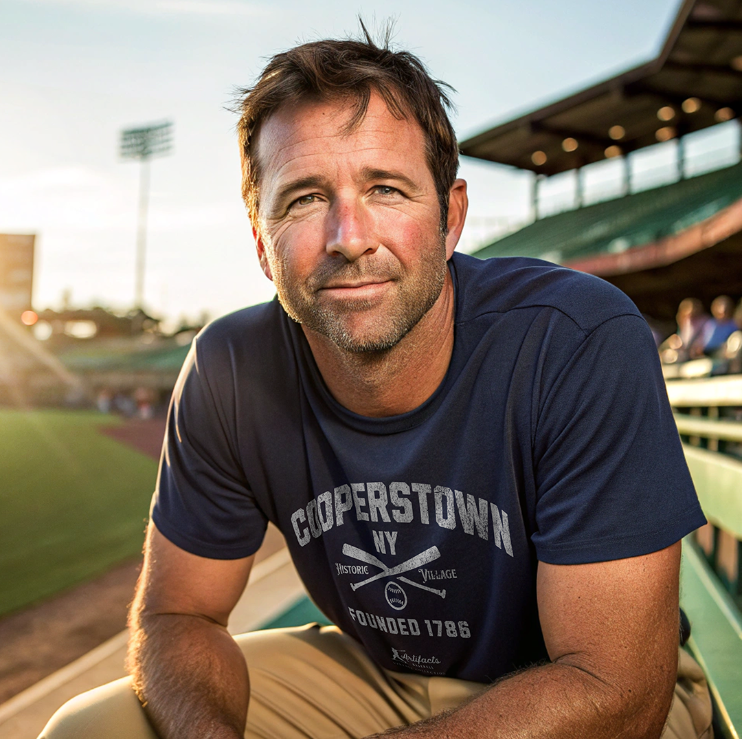 Cooperstown, NY Baseball T-Shirt_White Print