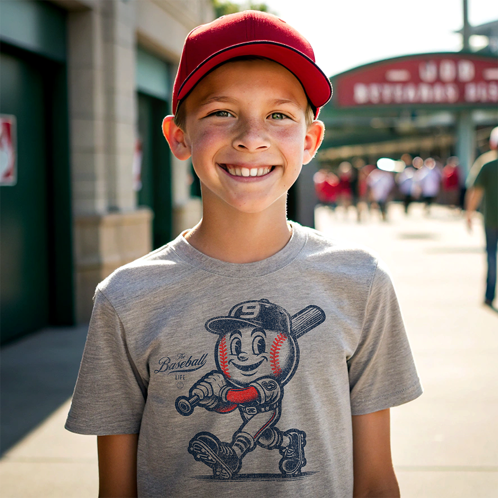 Youth Mr. Baseball Mascot Batter Up! T-Shirt