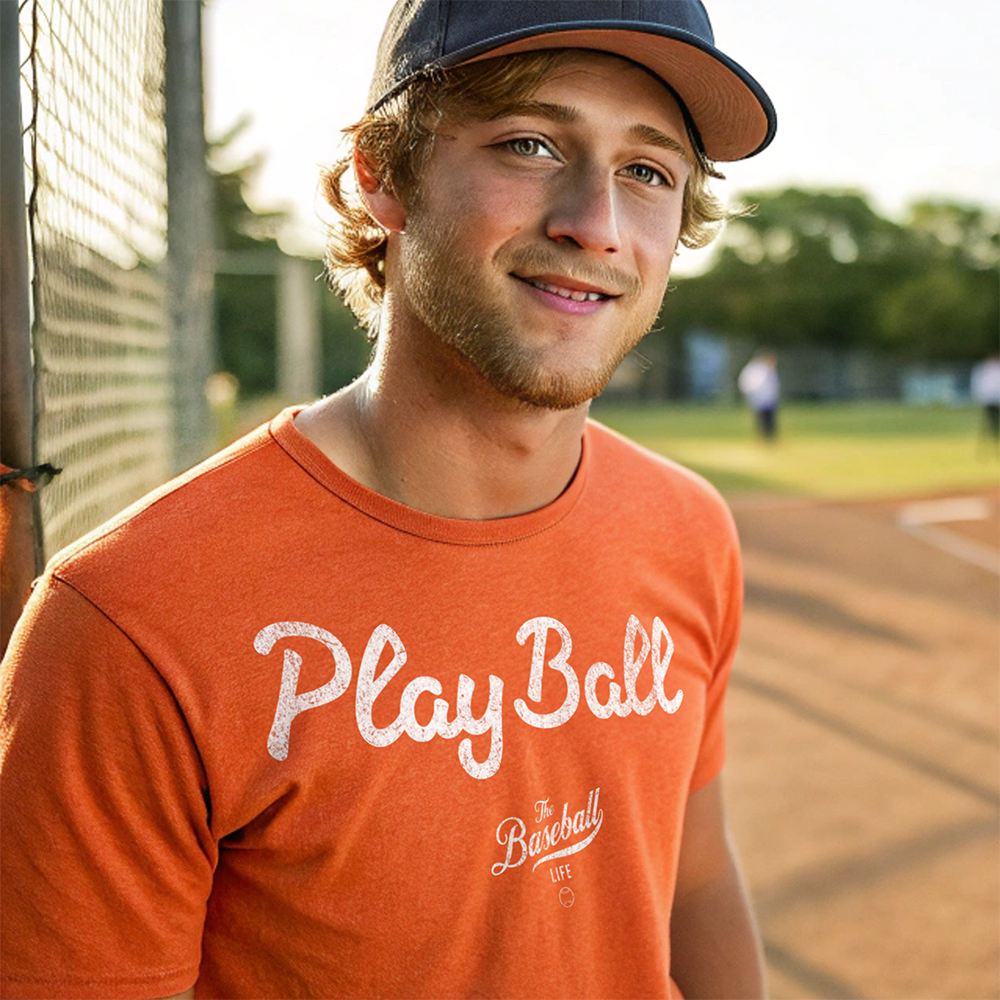 Play Ball_White Print T-Shirt