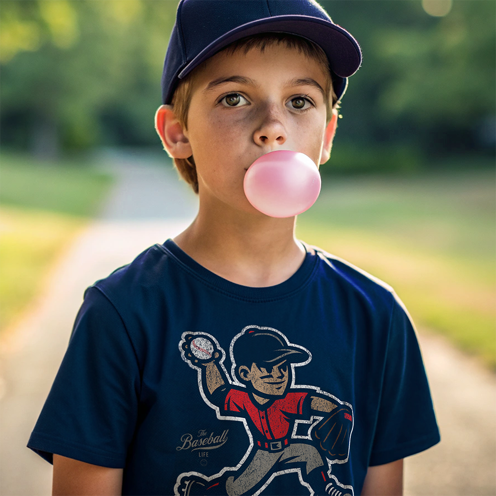 Youth Baseball T-Shirt_My Life is Baseball (Red)