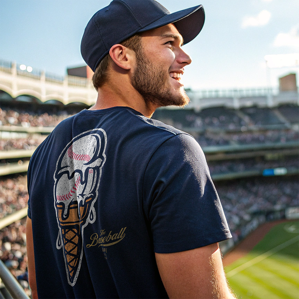 Baseball Ice Cream Cone T-Shirt