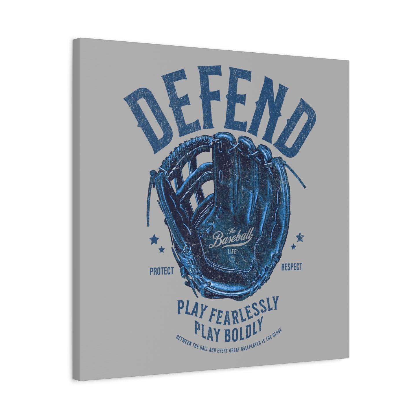 Defend Glove Wall Art Canvas_Silver Gray