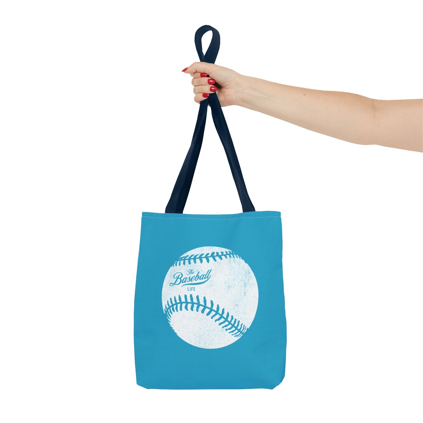 Weathered Baseball Tote Bag_Turquoise