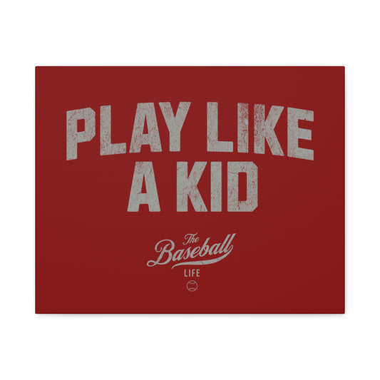 Play Like A Kid Wall Art Canvas_Cardinal Red