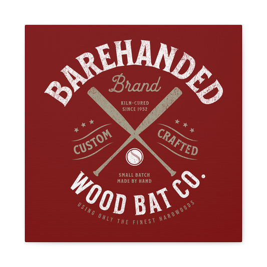 Barehanded Wood Bat Co. Wall Art Canvas_Cardinal Red