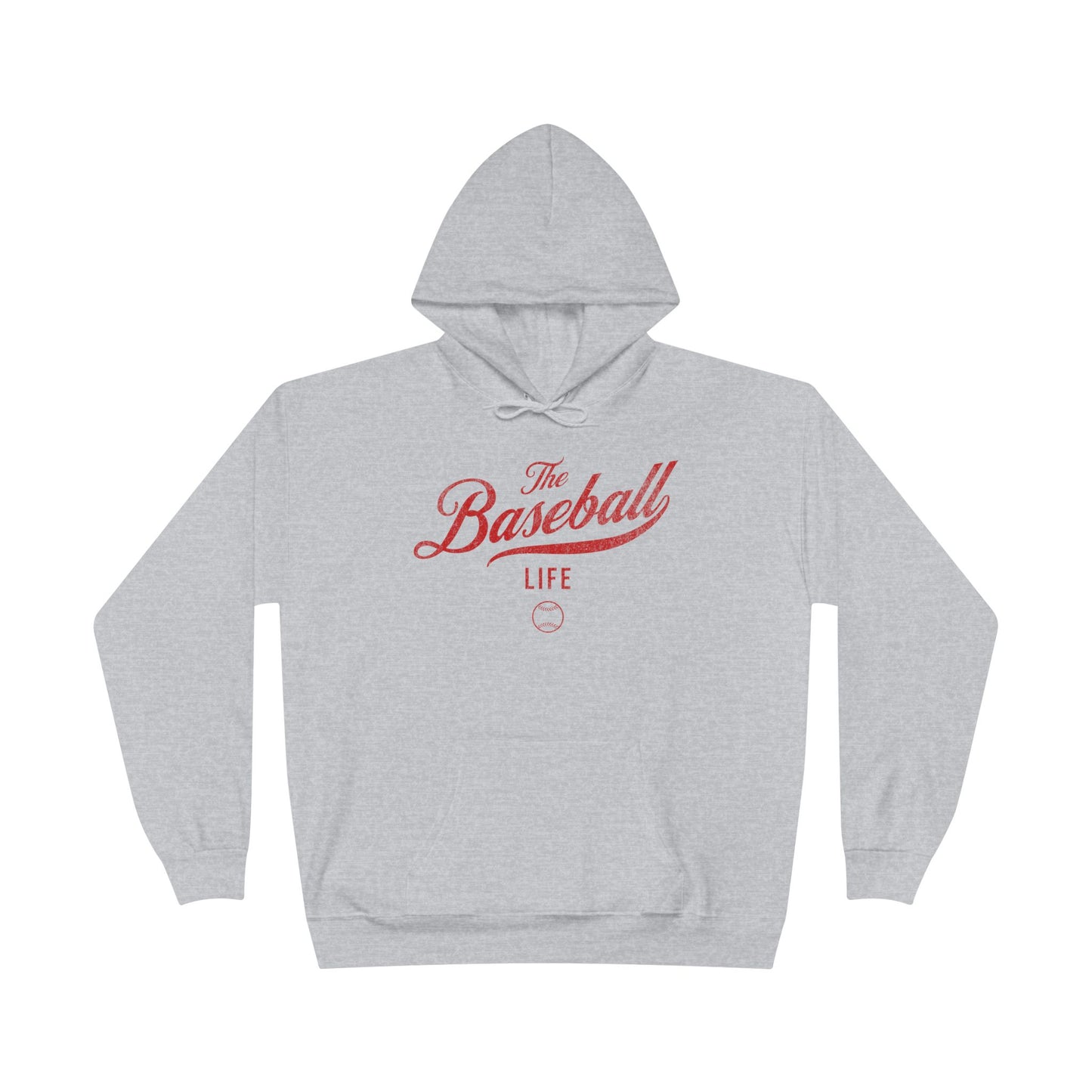 The Baseball Life Hoodie w/Grommets_Red Print