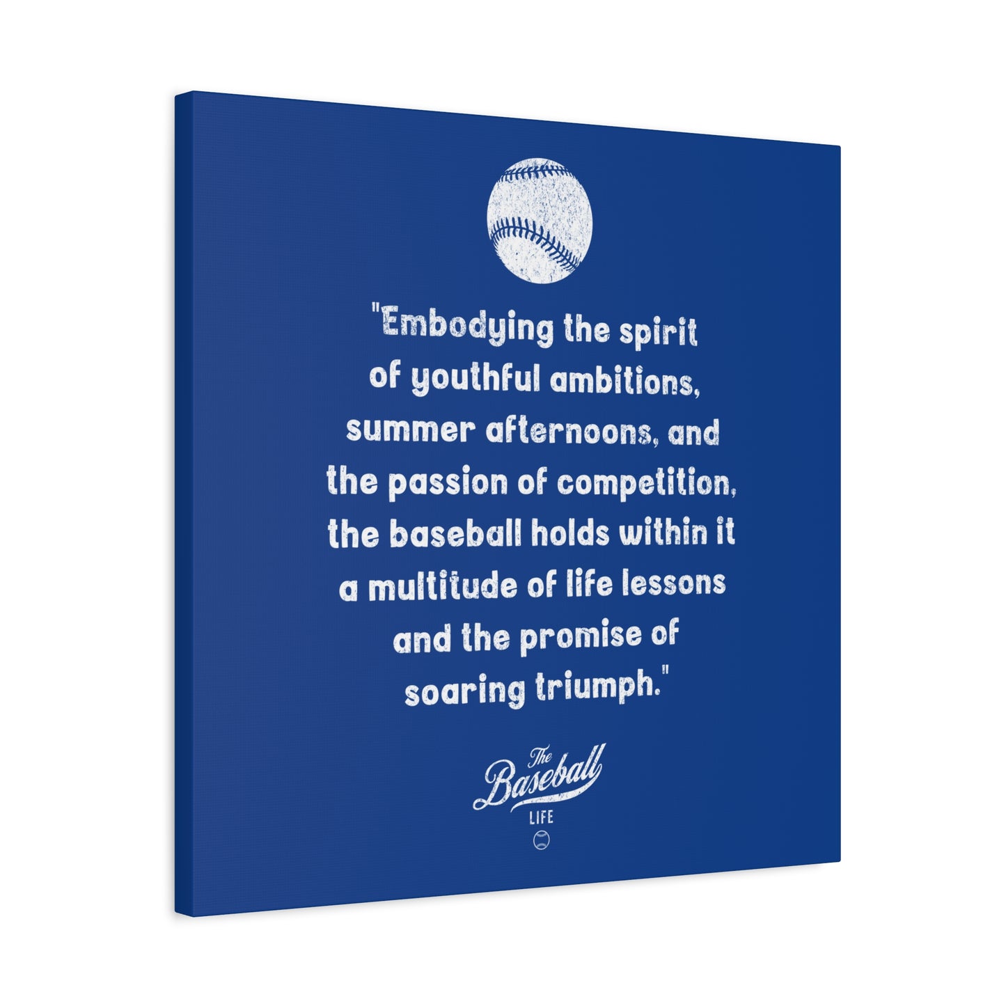 The Baseball Life "Verse" Wall Art Canvas_Royal Blue
