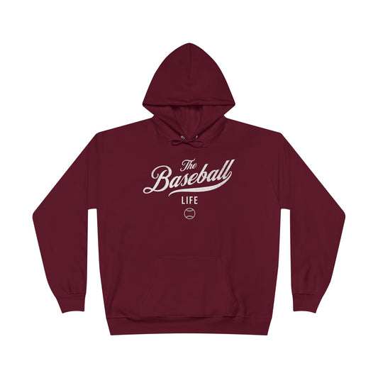 The Baseball Life Hoodie w/Grommets_White Print