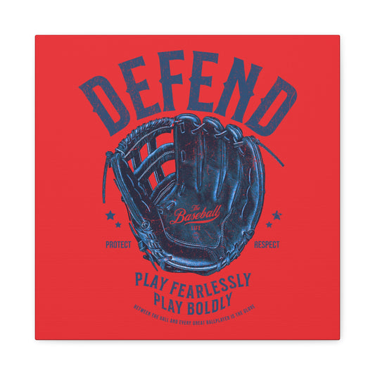 Defend Glove Wall Art Canvas_Red