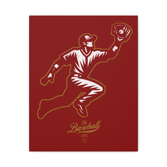 Player Icon Wall Art Canvas_Cardinal Red