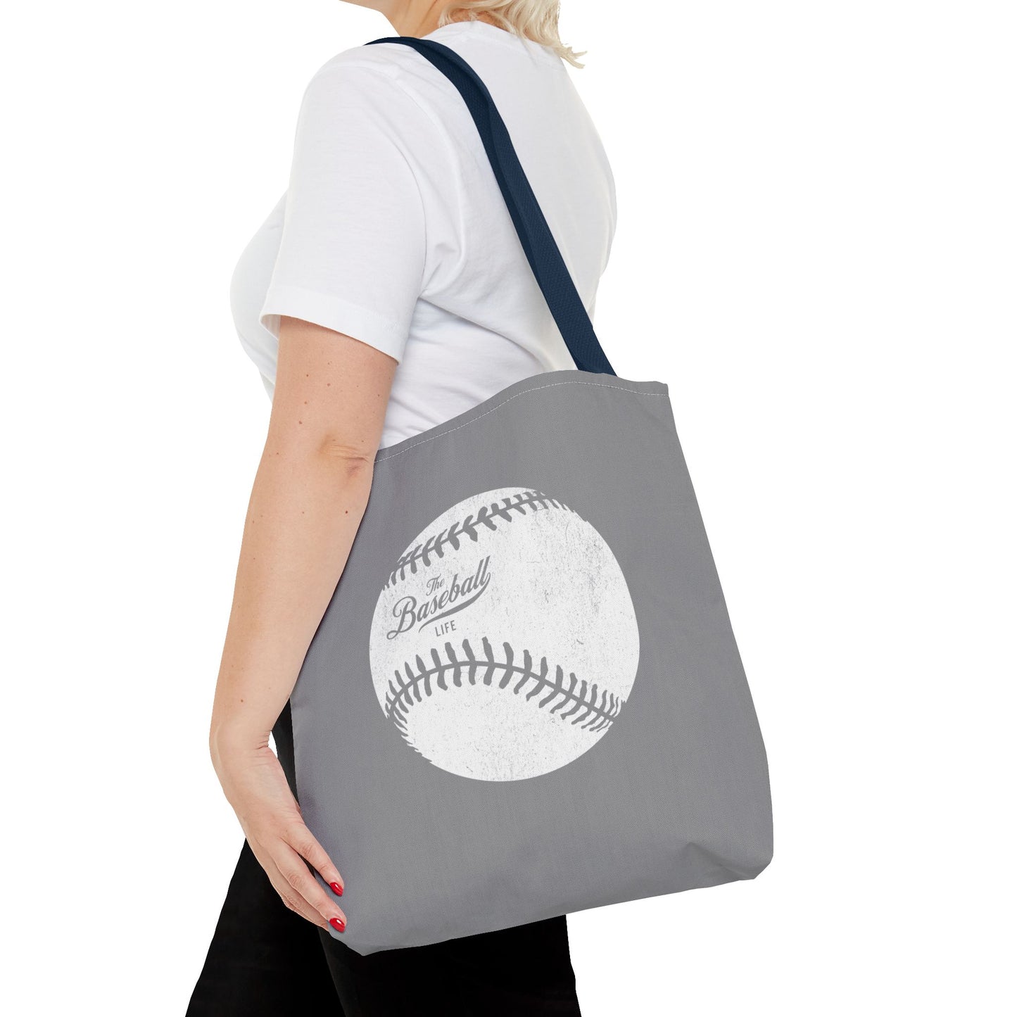 Weathered Baseball Tote Bag_Medium Gray