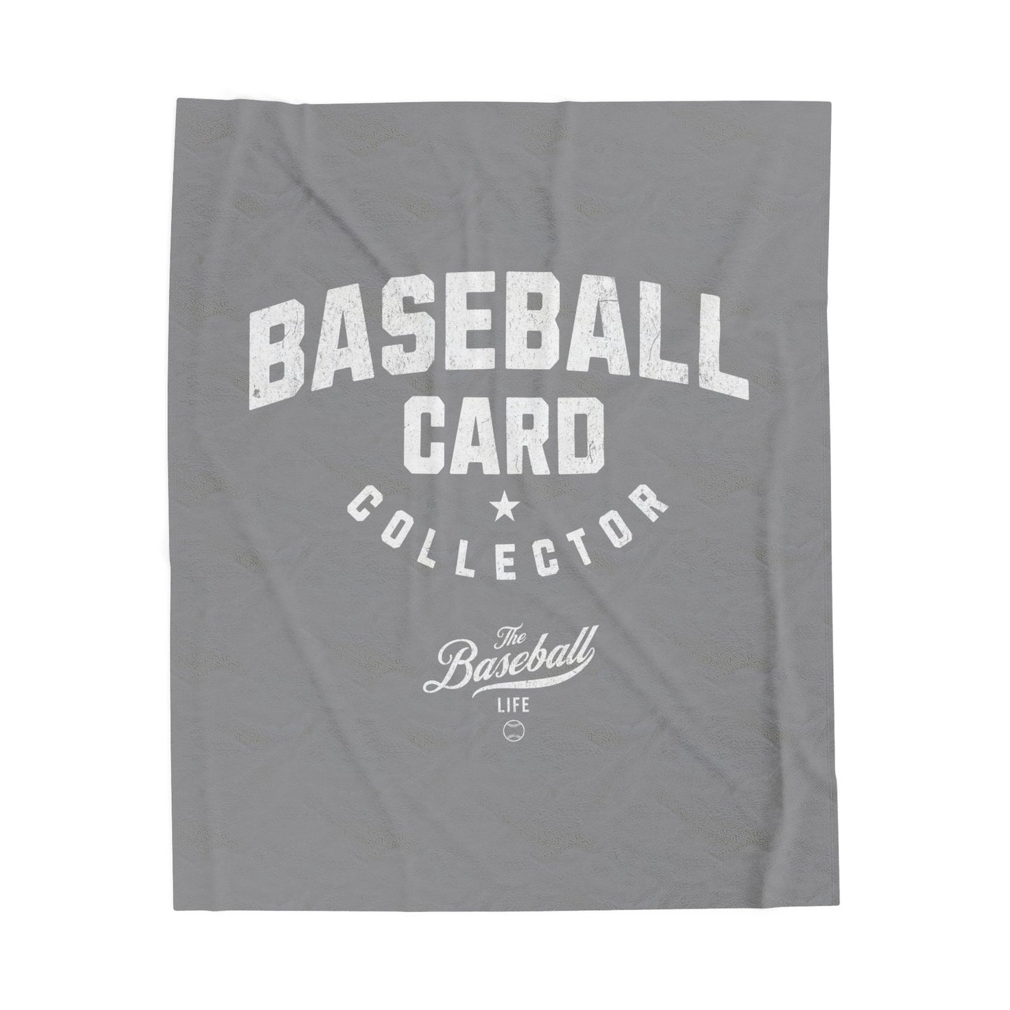 Velveteen Plush Blanket_Baseball Card Collector_Gray
