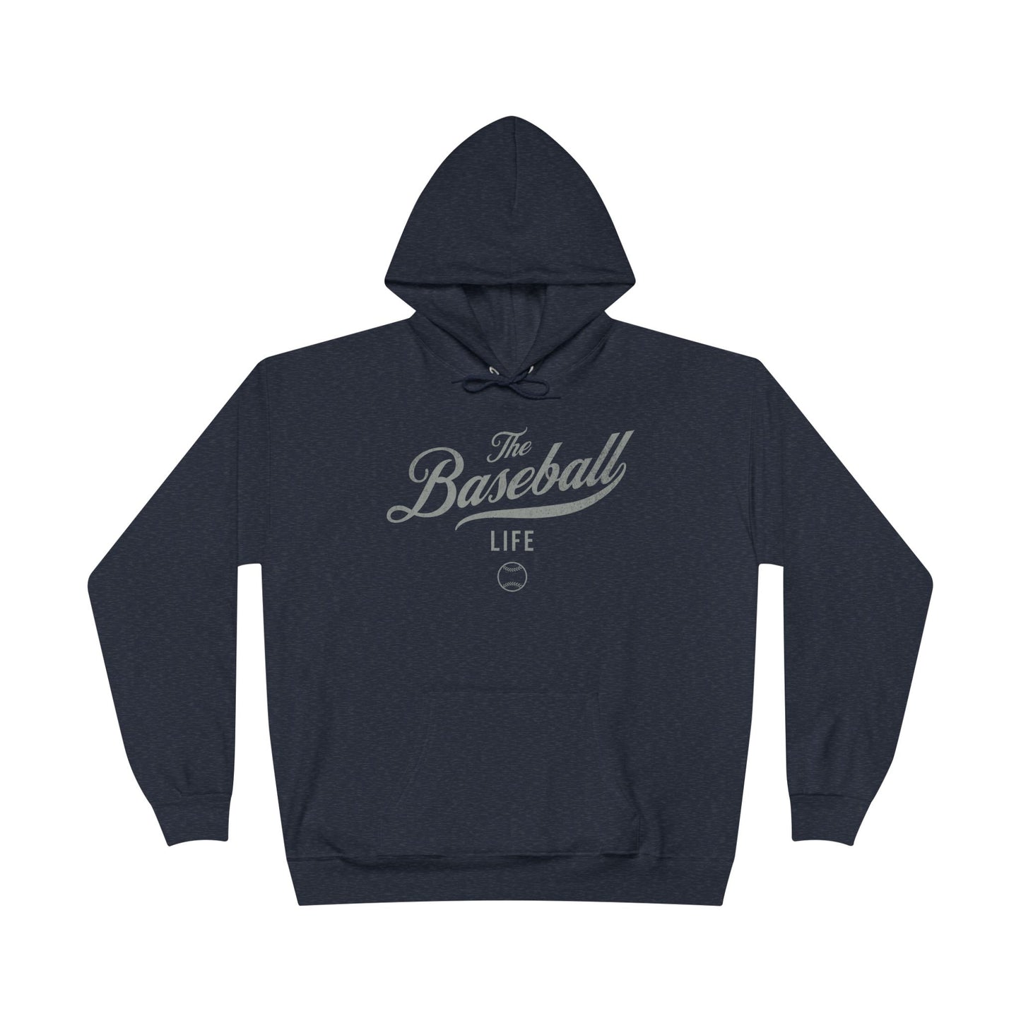 The Baseball Life Hoodie w/Grommets_Silver Gray Print