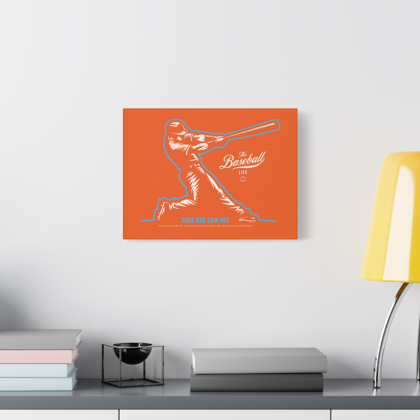 This Kid Can Hit Wall Art Canvas_Orange