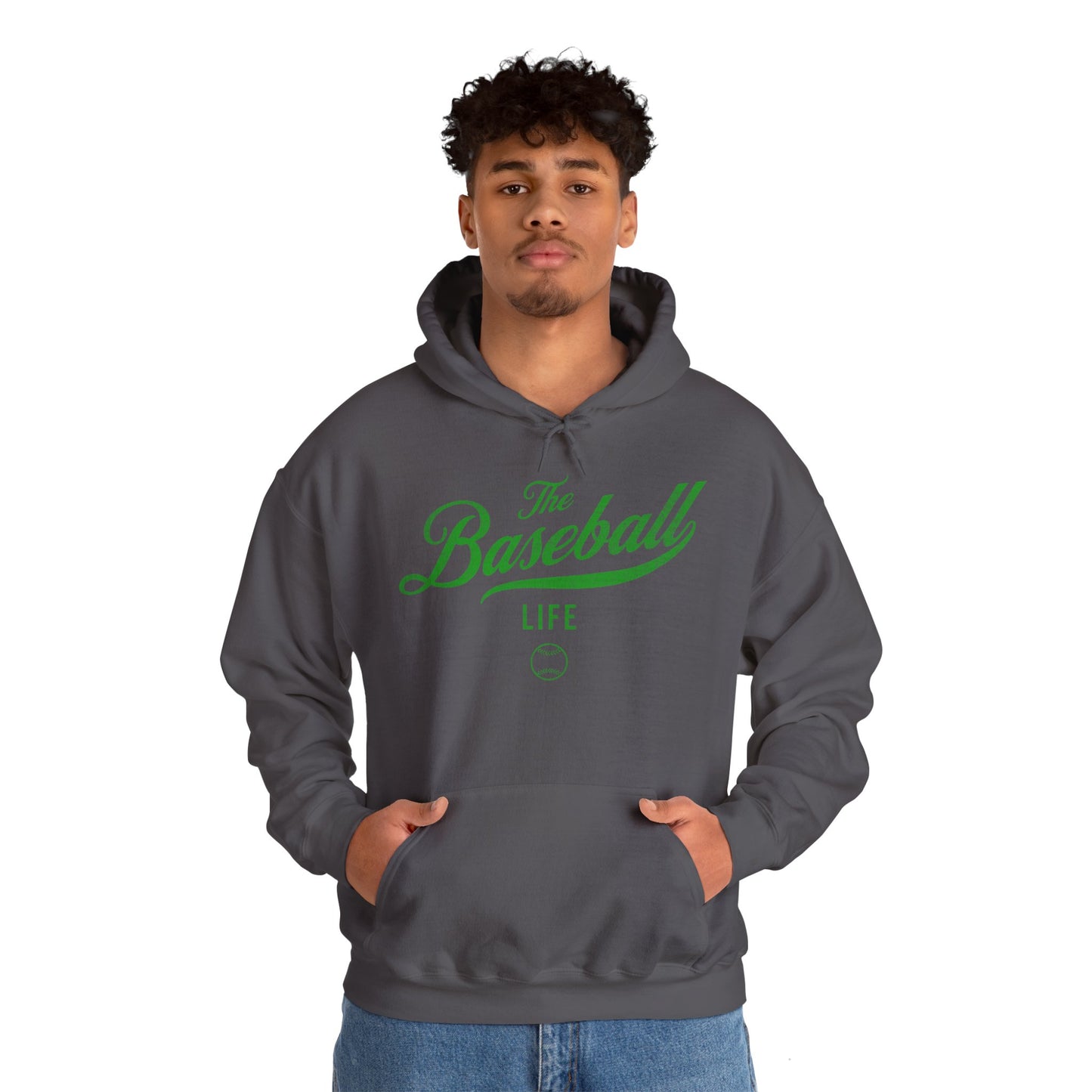 The Baseball Life Hoodie_Green Print