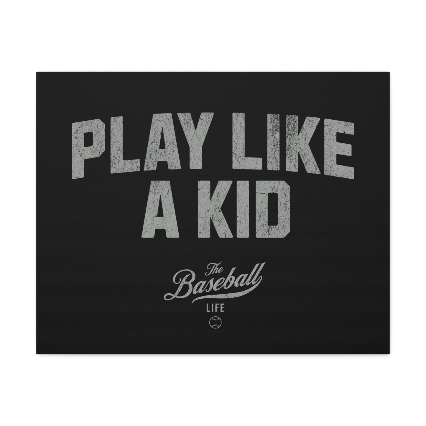 Play Like A Kid Wall Art Canvas_Black