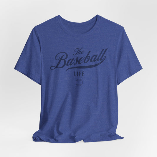 The Baseball Life Classic Script T-Shirt_Navy Print
