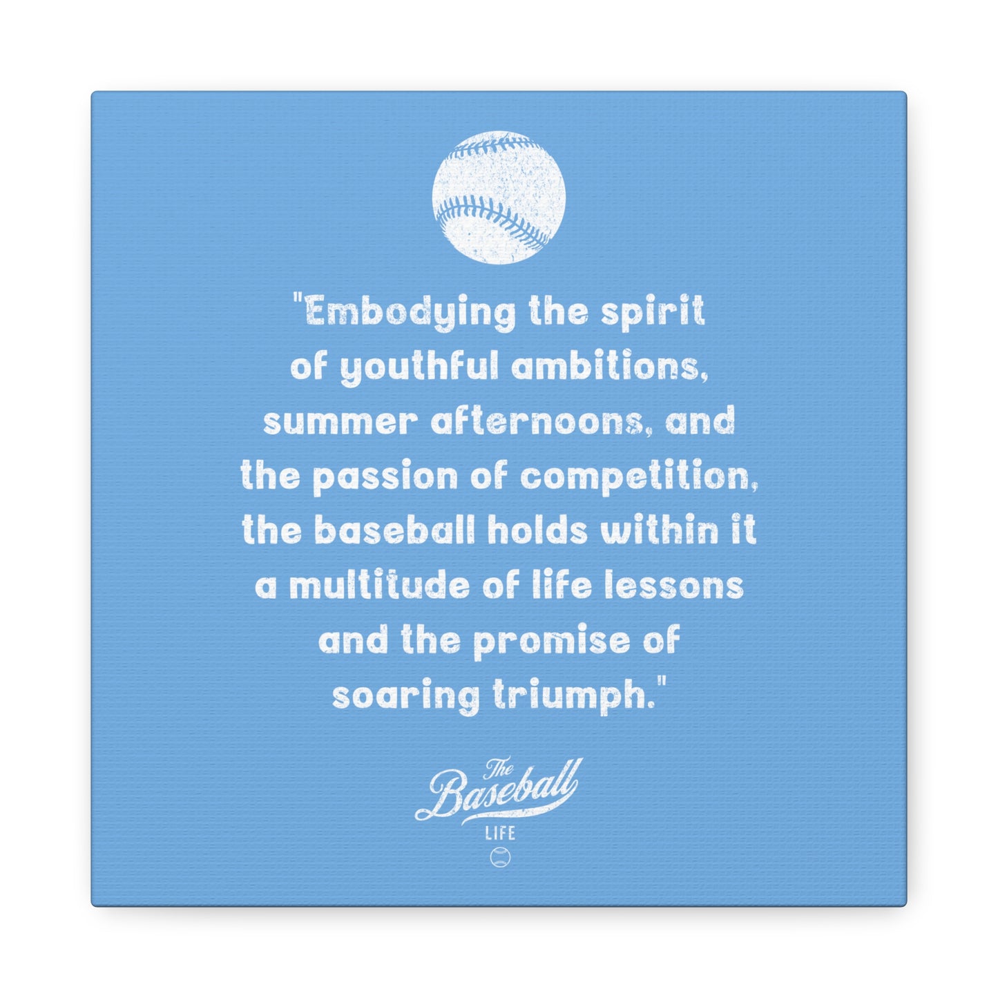 The Baseball Life "Verse" Wall Art Canvas_Carolina Blue
