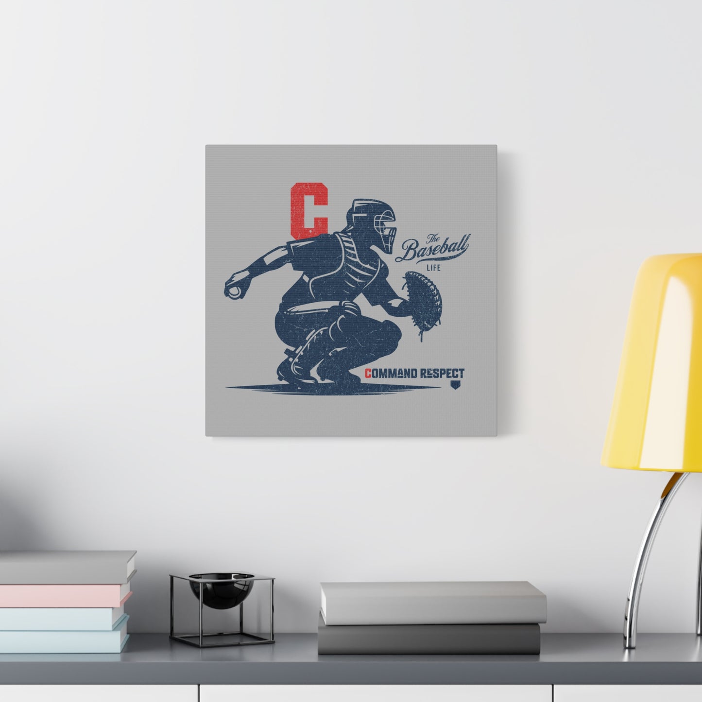 Catcher_Command Respect Wall Art Canvas_Light Gray