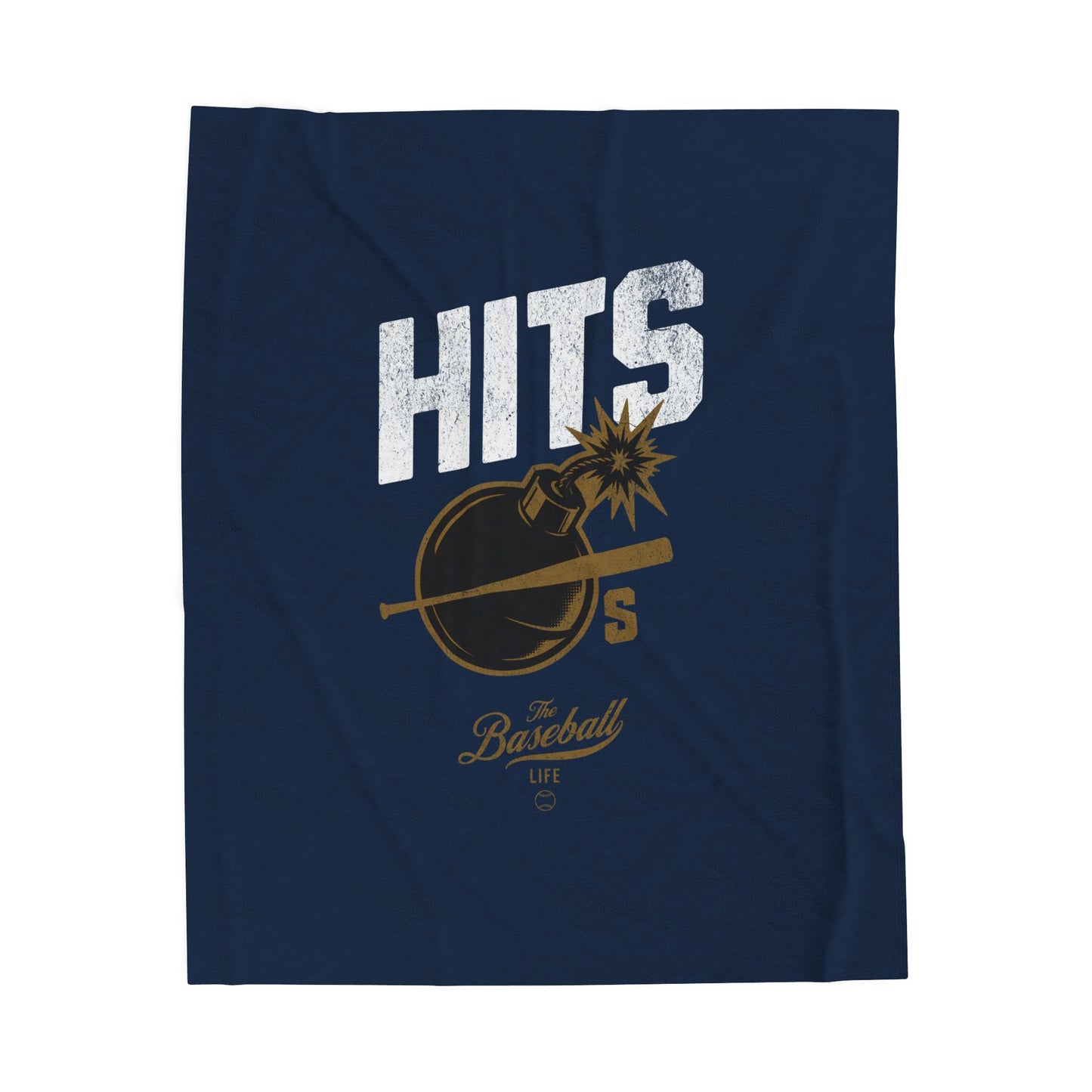 Velveteen Plush Blanket_Hits Bombs_Navy