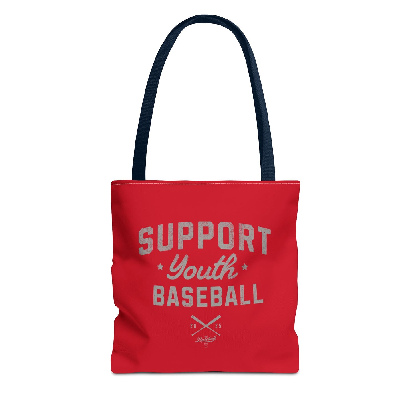 Support Youth Baseball Tote Bag_Red