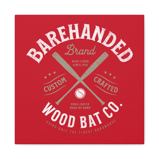 Barehanded Wood Bat Co. Wall Art Canvas_Red
