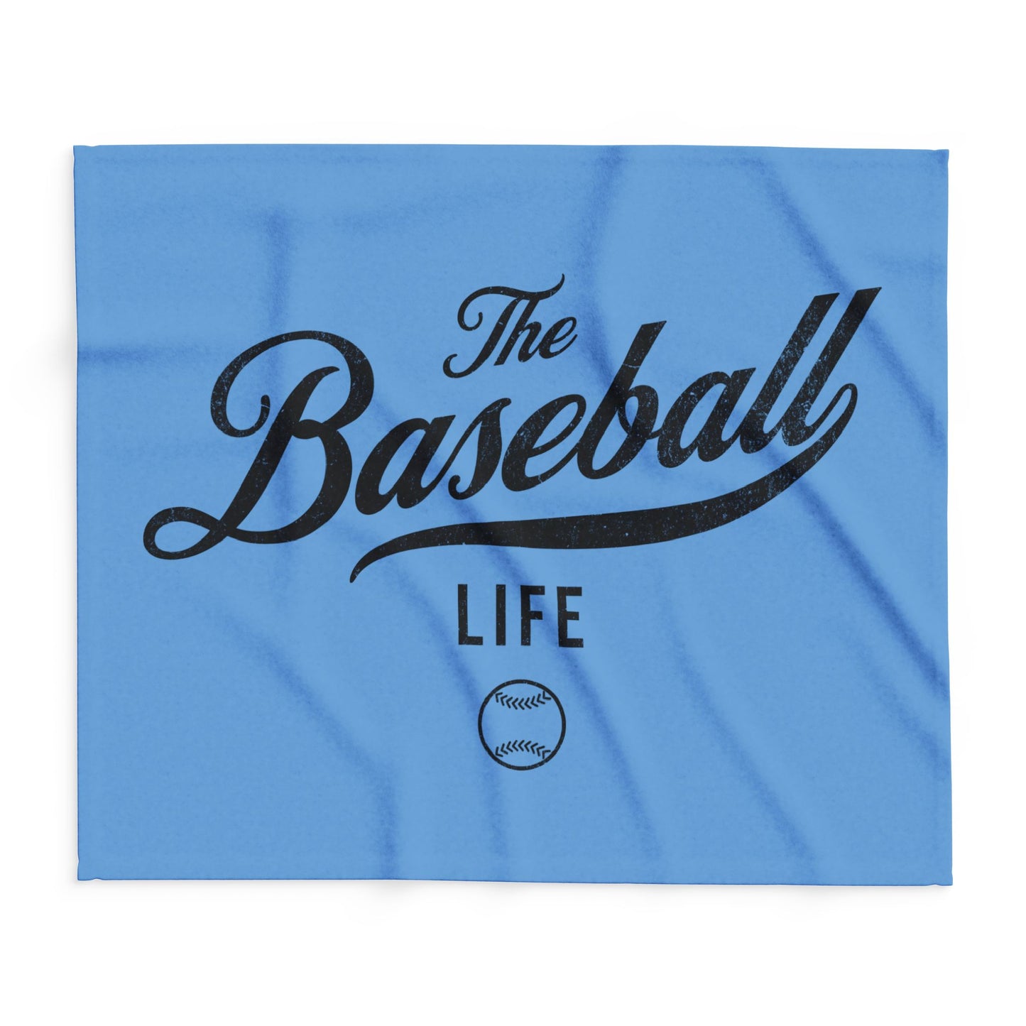 Fleece Blanket_Carolina Blue w Black Print