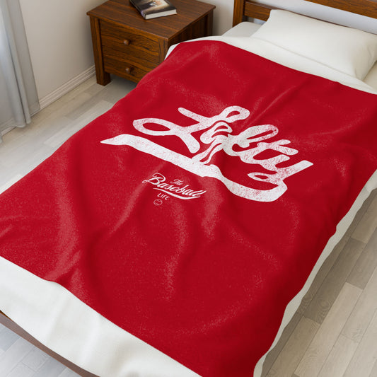 Velveteen Plush Blanket_Lefty_Red